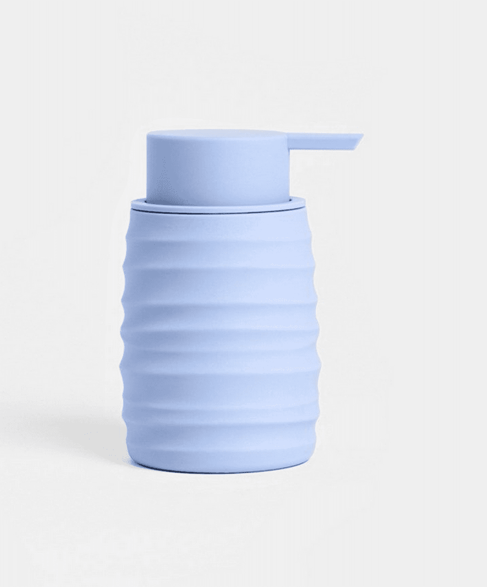 Dávkovač | TORUS | reliéfní modrý | 8,2 x 8,2 x 17 cm | 733604