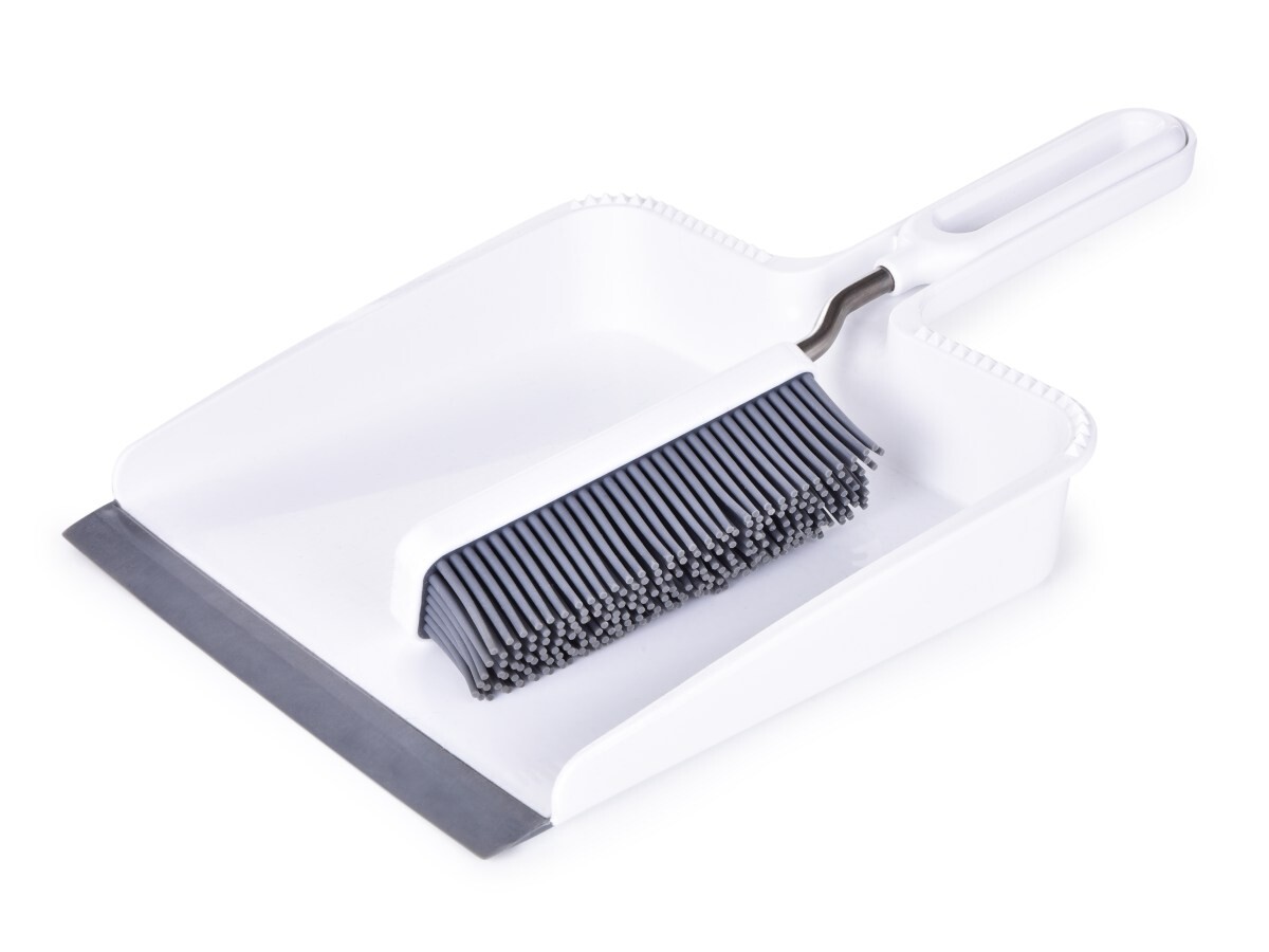 GoEco® | 36 cm | smetáček a lopatka se silikonovými štětinami | dlouhá životnost | bílý