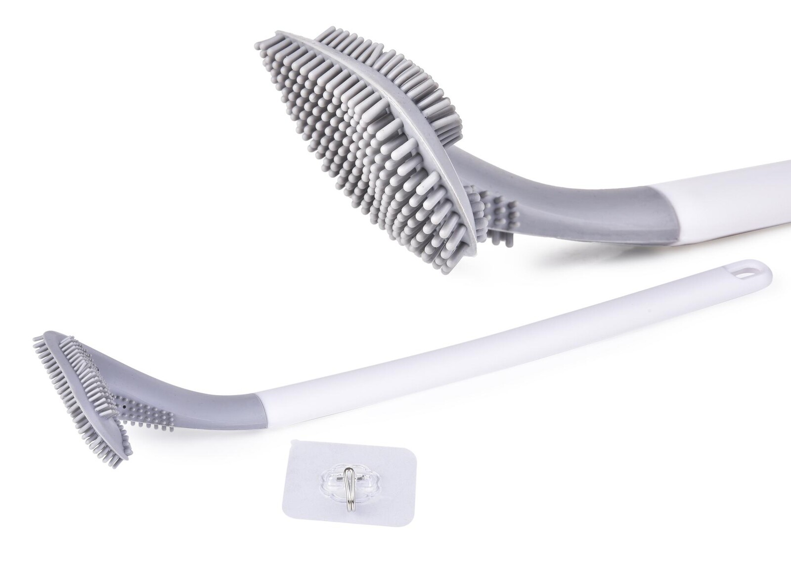 GoEco® | Doživotní WC kartáč 39 cm | tvar pro nepřístupná místa | silikonové štětiny