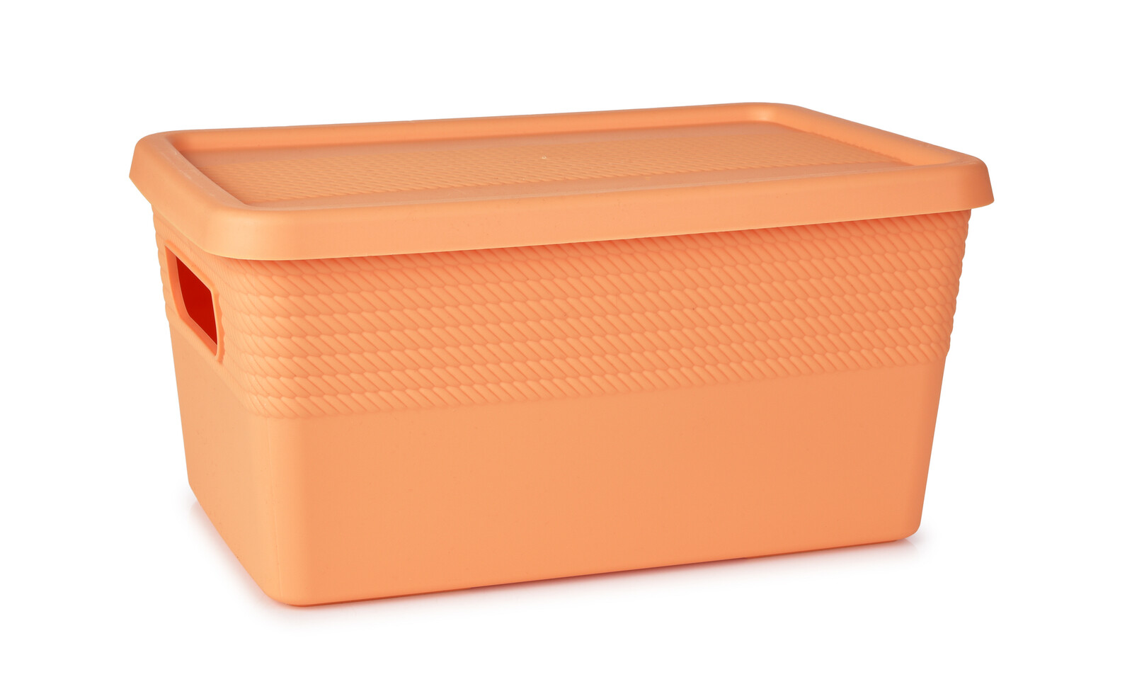 PRAKTIK | úložný box s víkem | 27,5 cm meruňkový