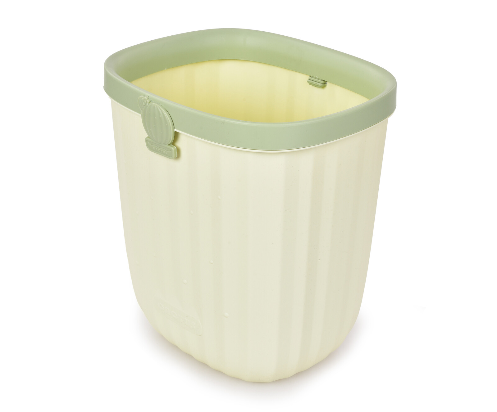 CACTUS | 9 L | elegantní odpadkový koš bez víka s odnímatelným rámečkem zelený