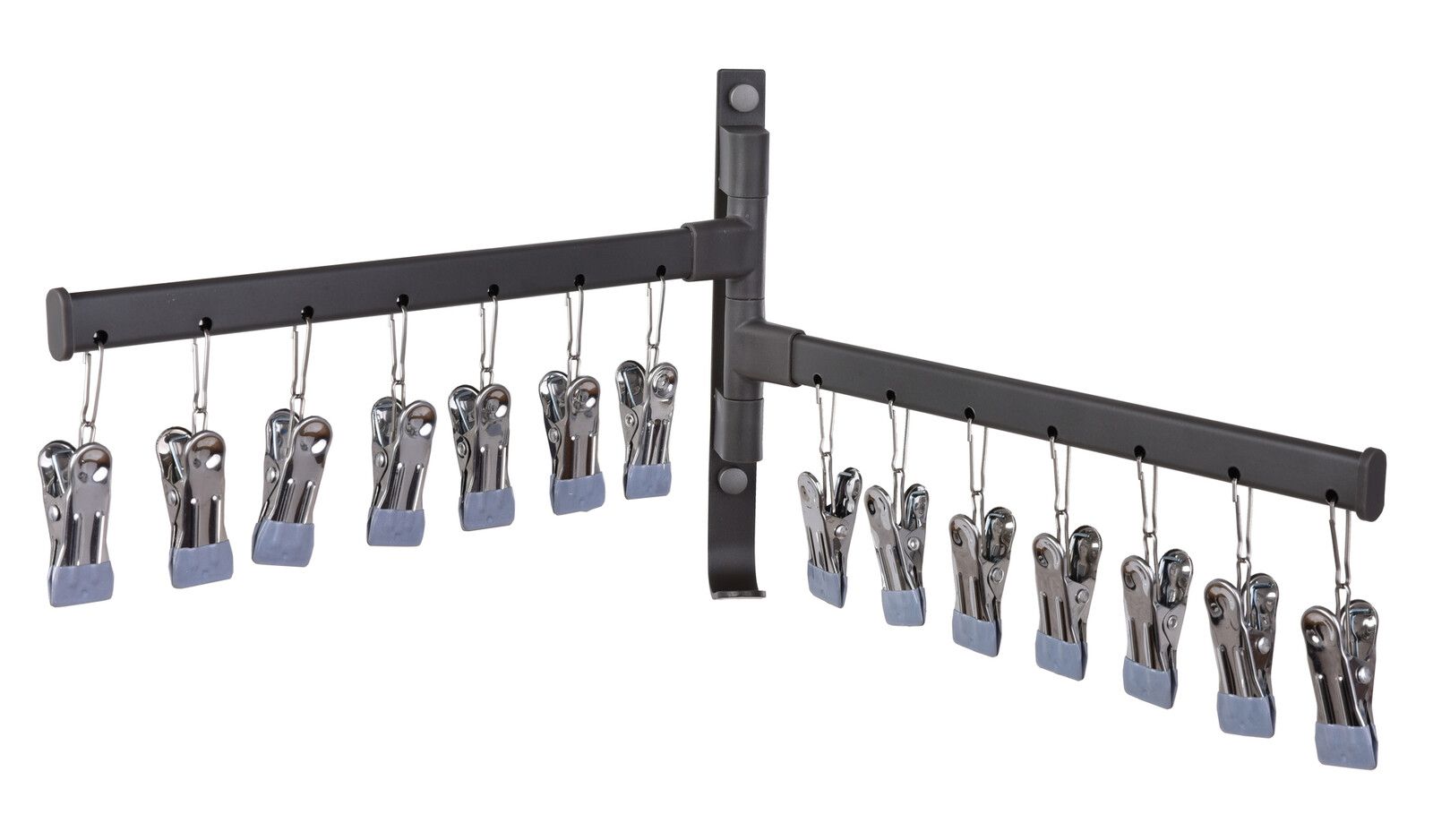 Dvouramenný KOLÍČKOVNÍK | věšák s 14 kolíčky