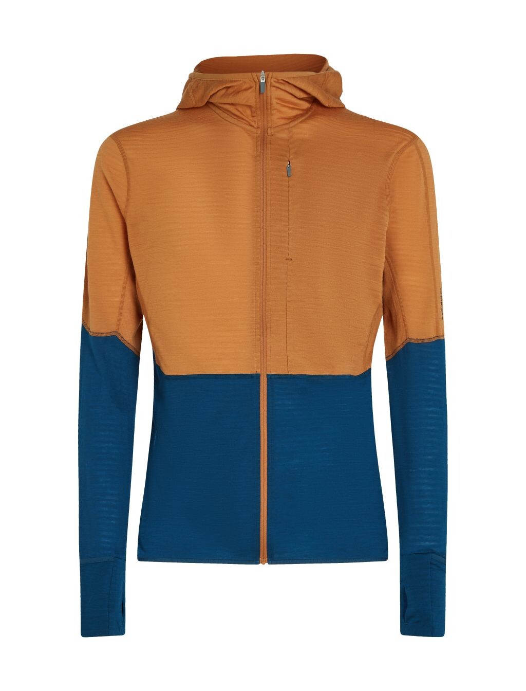 ICEBREAKER Mens 200 Realfleece Descender LS Zip Hood, Trail/Atlantis/Cb velikost: L