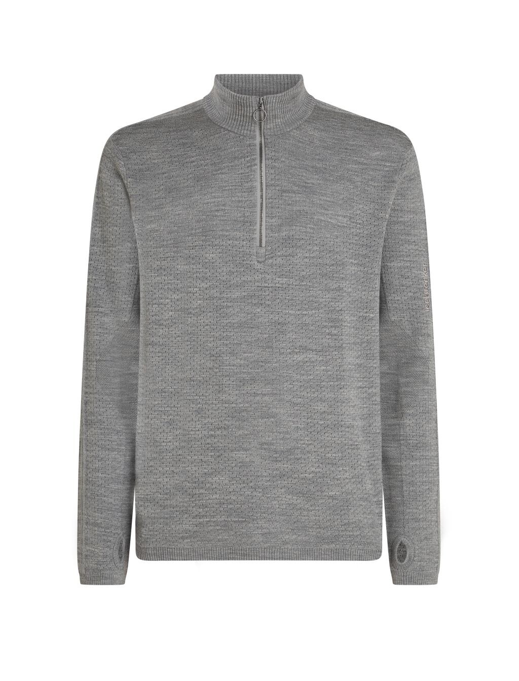 ICEBREAKER Mens Anniversary Original LS Half Zip, Metro Heather velikost: L