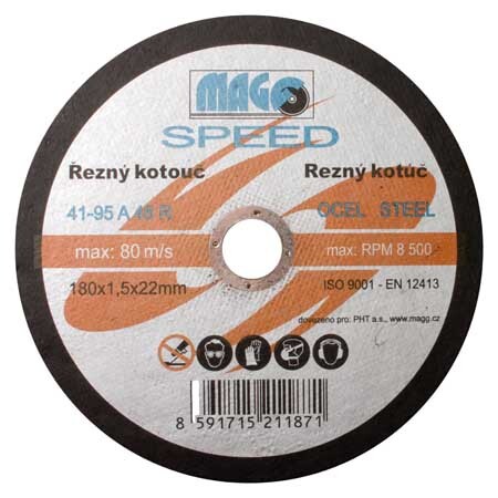 Řezný kotouč na kov 180 x 1,5 x 22 mm MAGG Speed