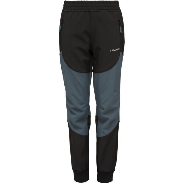 Lewro BERNY Dětské softshellové kalhoty, černá, velikost 116-122