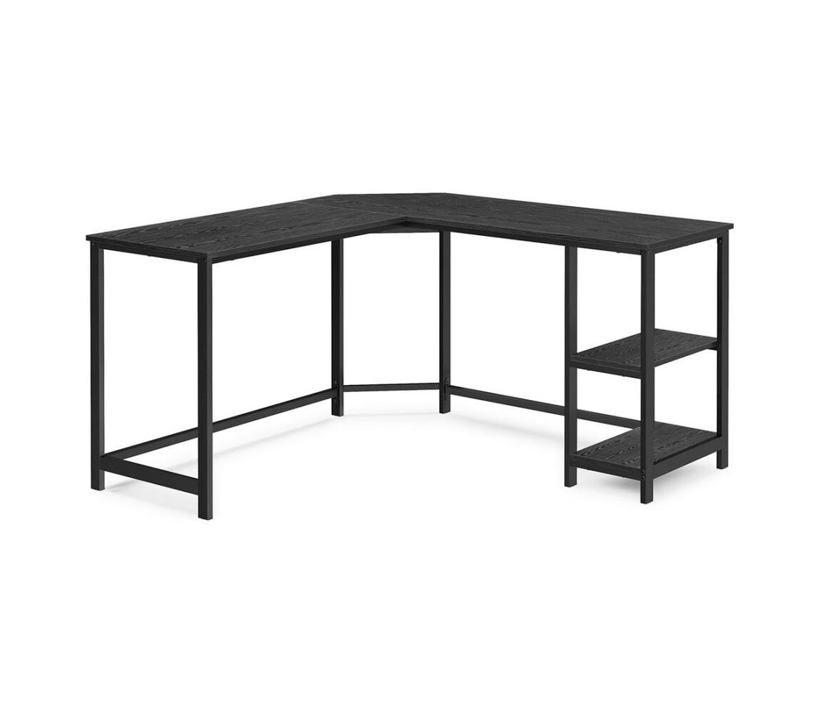 Rohový psací stůl SOLEA černá