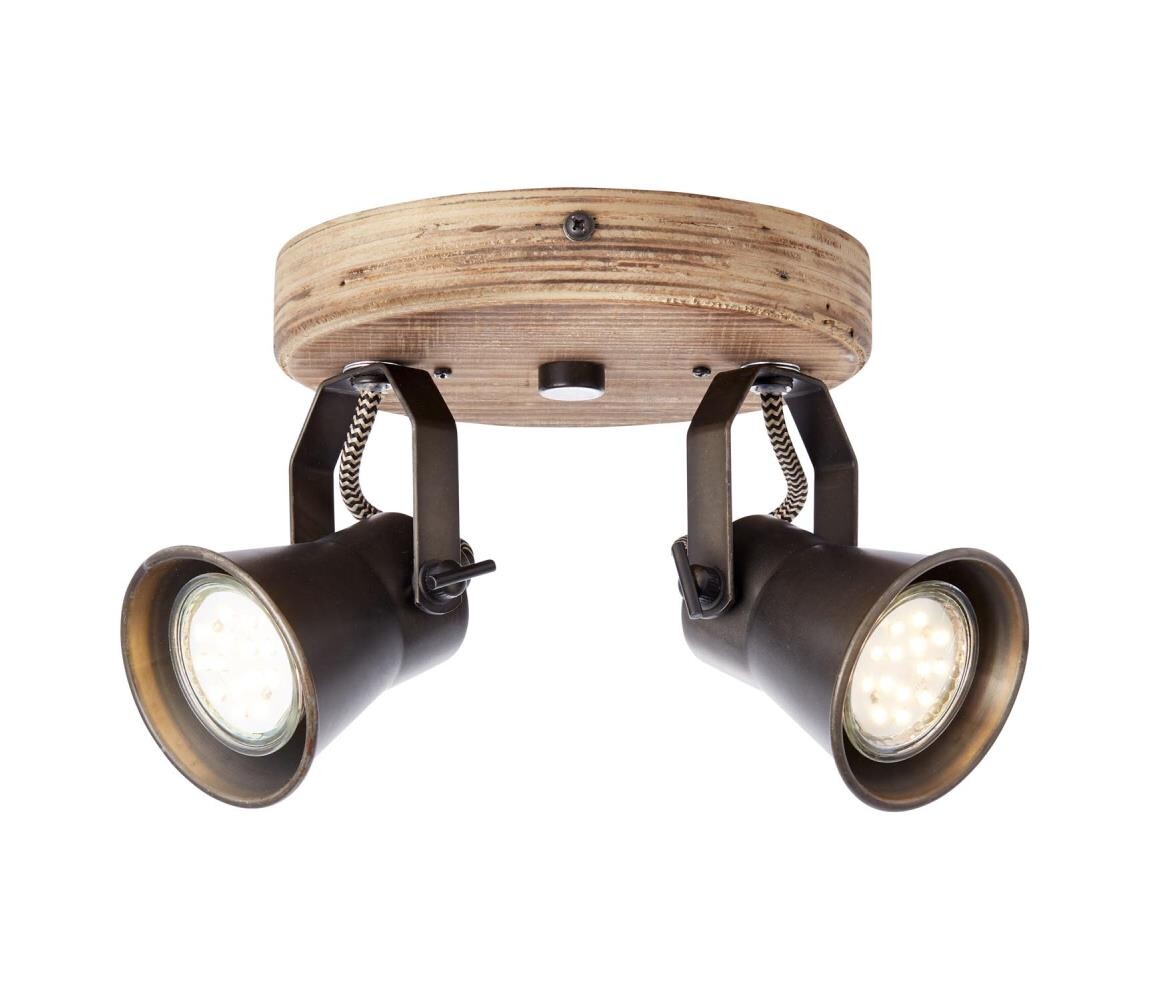 Brilliant Brilliant - Bodové svítidlo SEED 2xGU10/5W/230V černá/hnědá