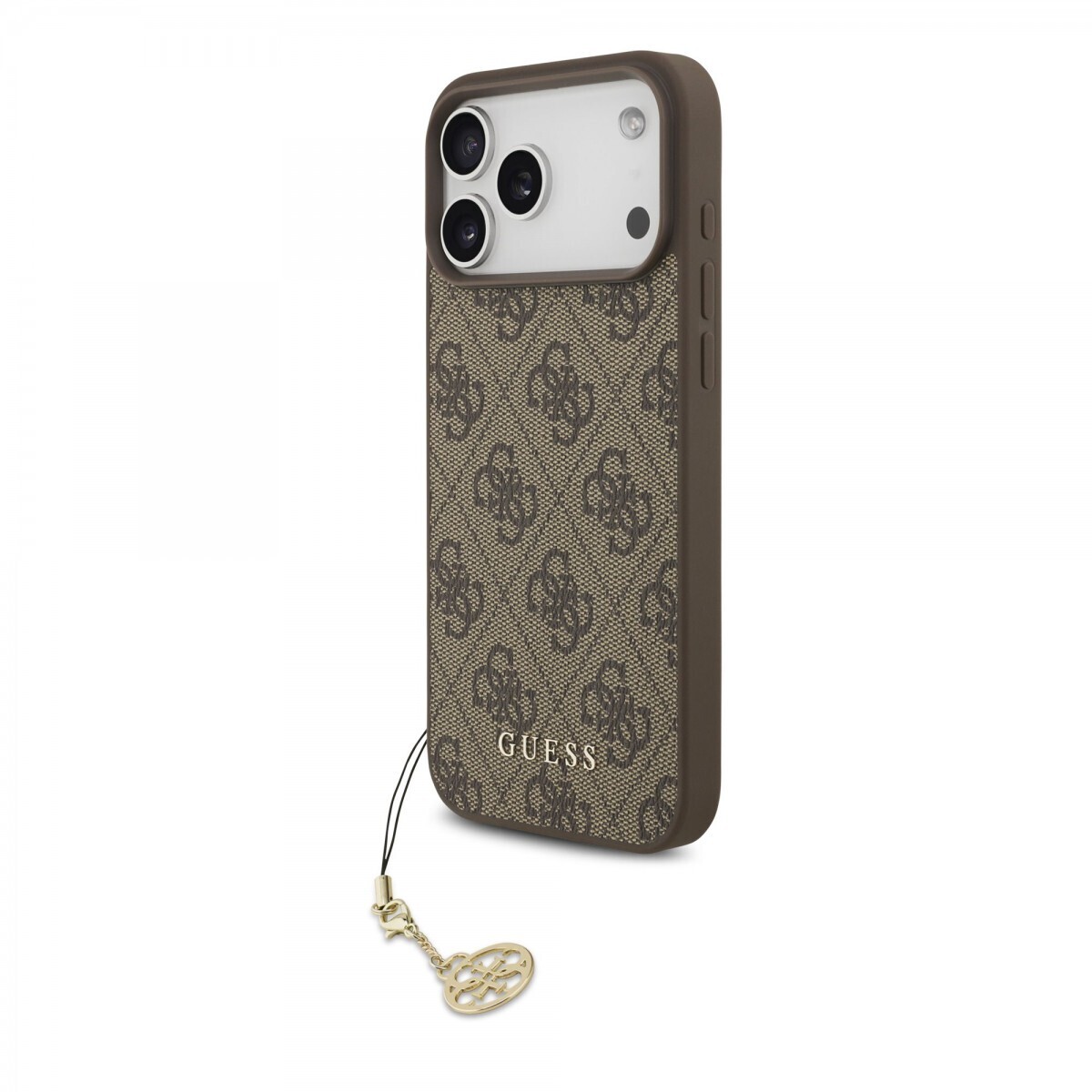Zadní kryt Guess 4G Charm pro iPhone 17 Pro Max Tone on Tone Brown