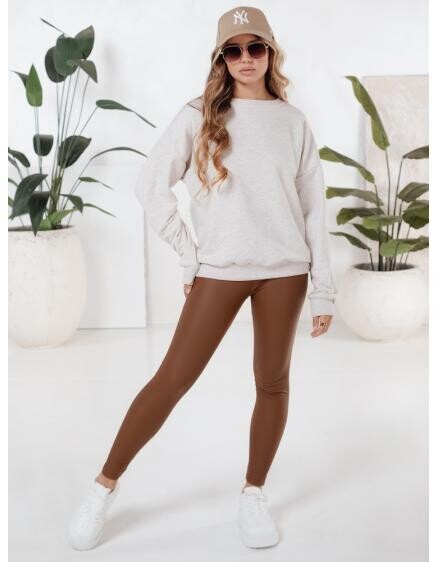 Dámské legíny voskované hnědé