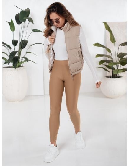 Dámské legíny push up kamelové