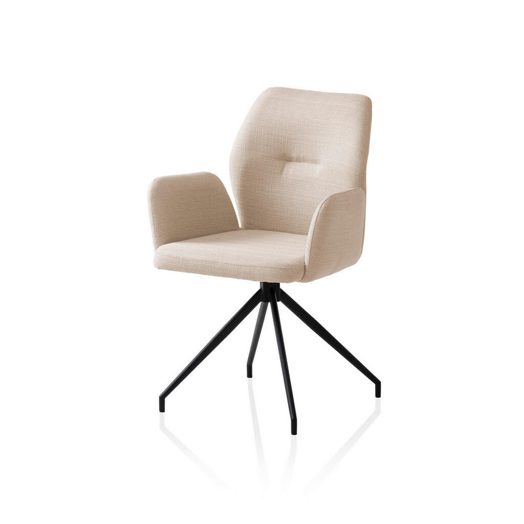 Livetastic OTOČNÁ ŽIDLE, tkaná látka, béžová