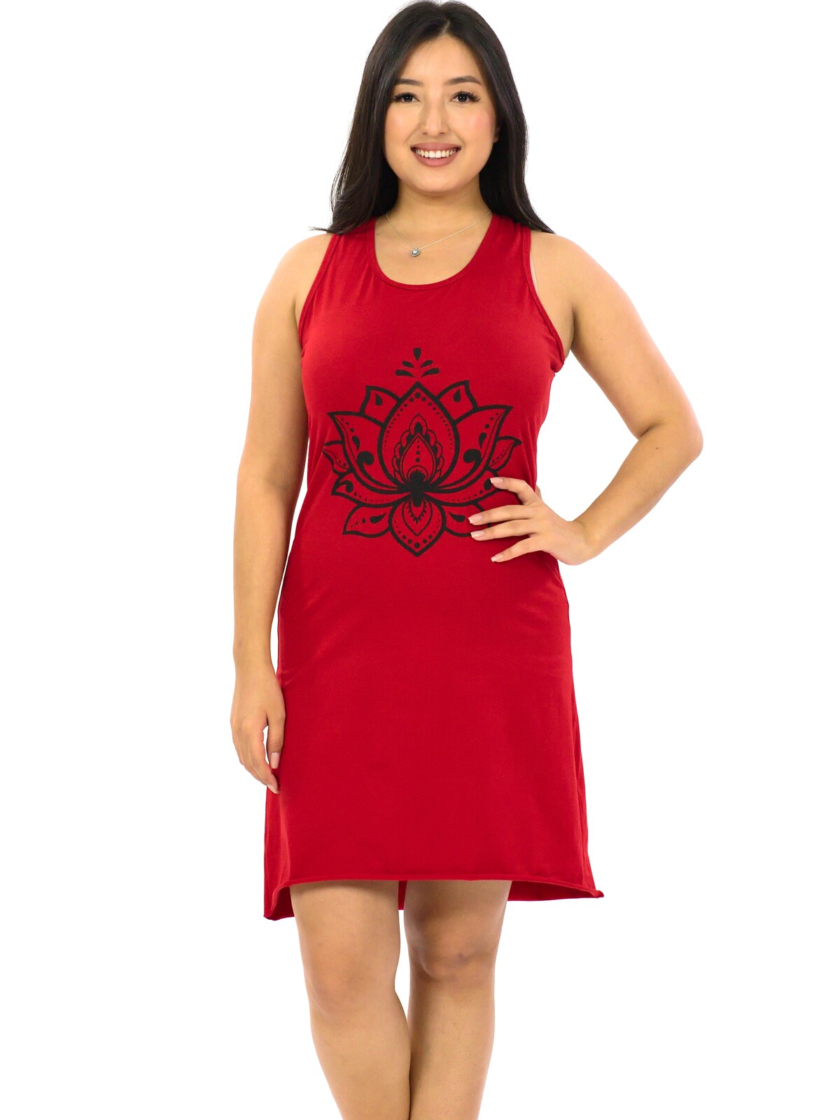 Himalife Šaty Lotos - červená Velikost: S