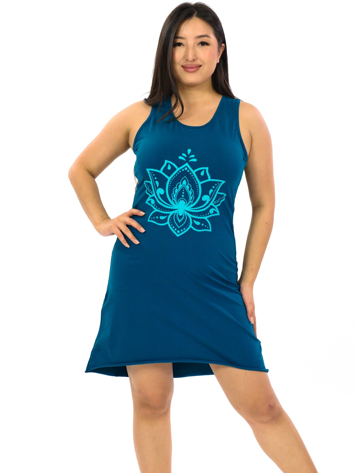 Himalife Šaty Lotos - petrolejová Velikost: S