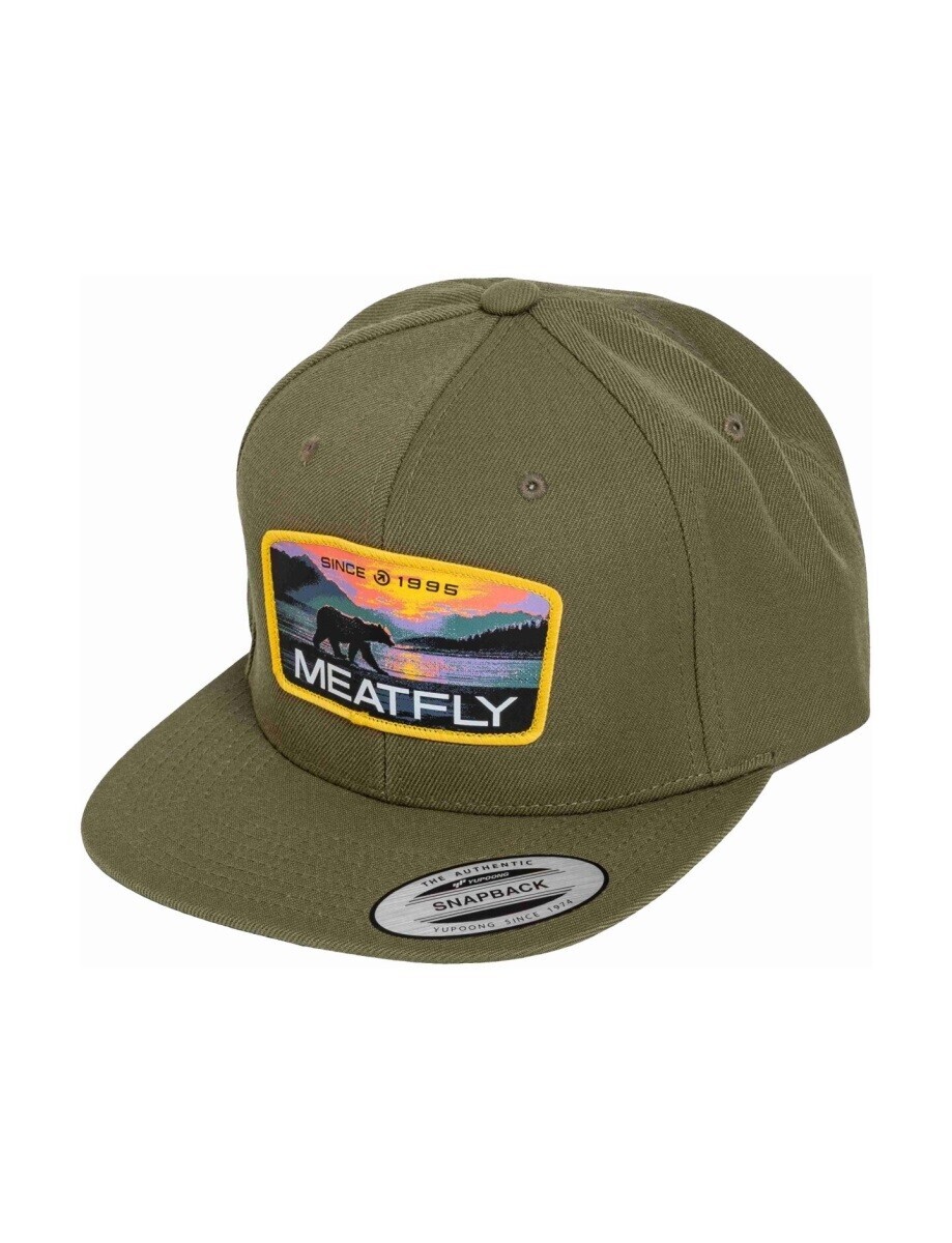 Kšiltovka meatfly flanker snapback zelená/ žlutá one size