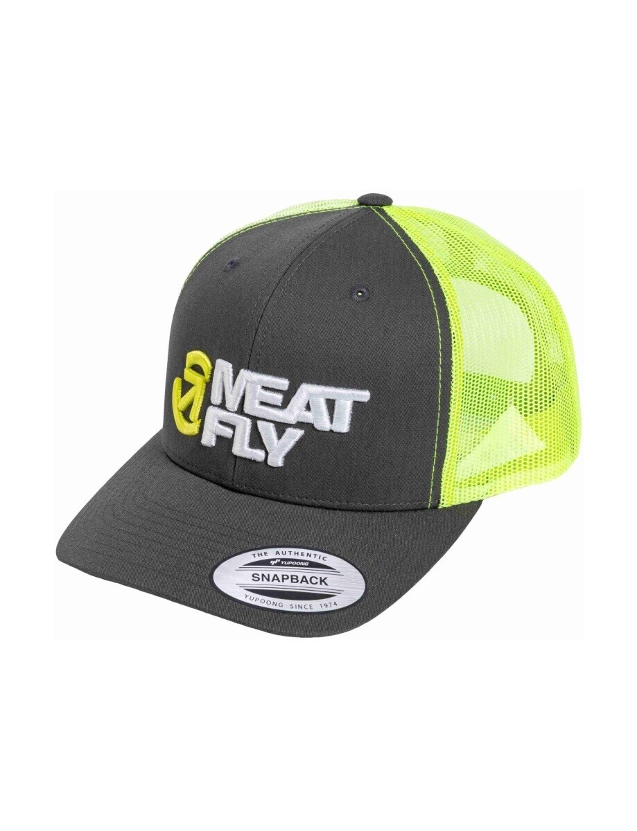 Kšiltovka meatfly setty trucker šedá/limetková one size