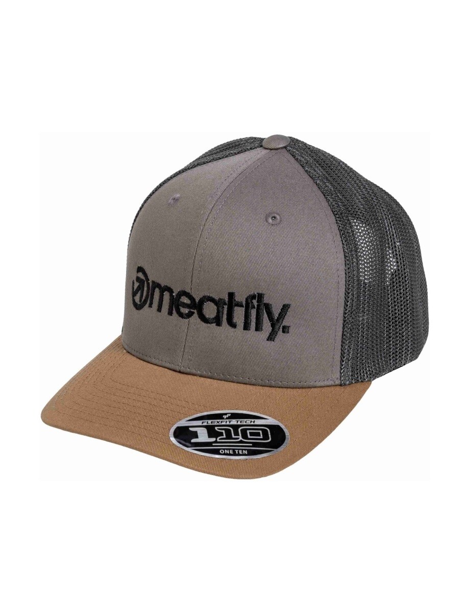 Kšiltovka meatfly mf logo trucker šedá/černá one size