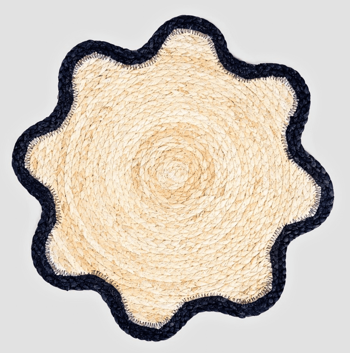 Prostírání | MOLA | kukuřičný list s tmavě modrým lemem | 38 cm | 742125