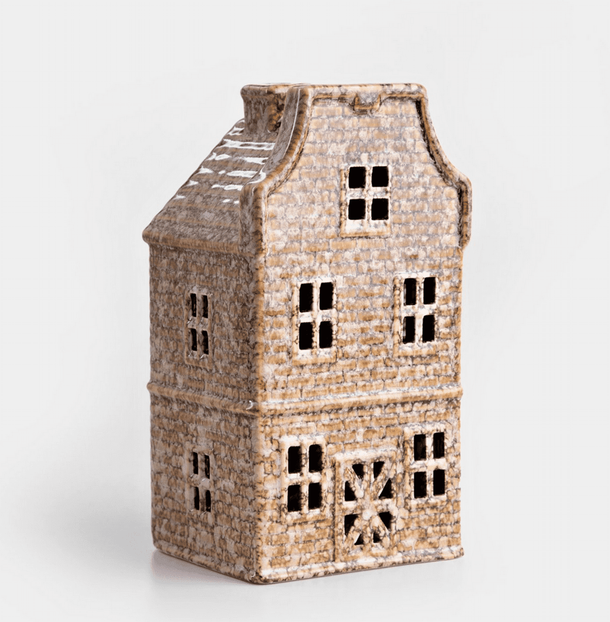 Led dům | CRISPO | keramika hnědá | 11x10x21 cm | 706790