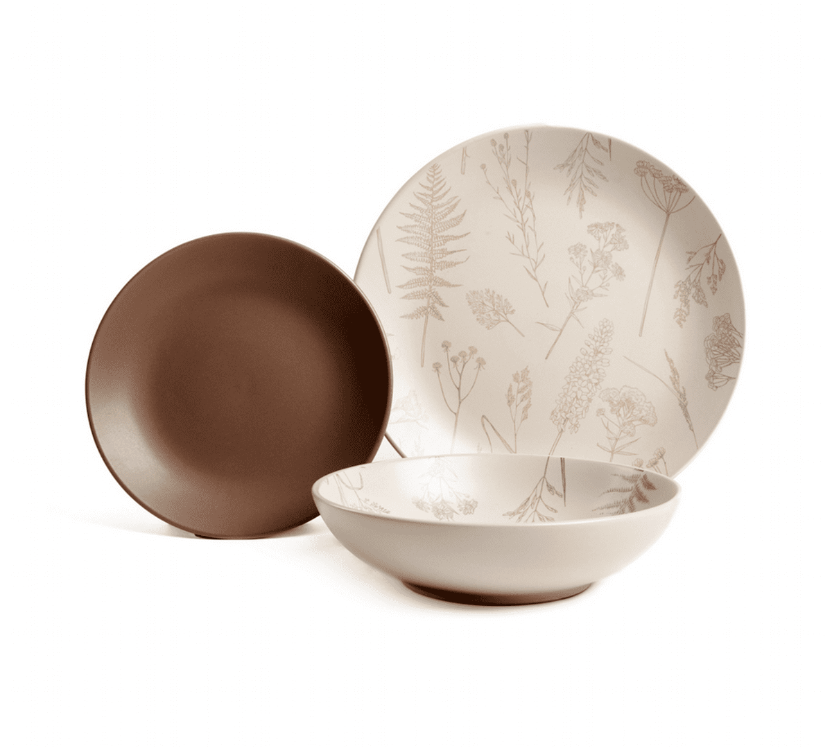 Sada talířů | BARI | kameninové nádobí sada 18 KUSŮ | 724060