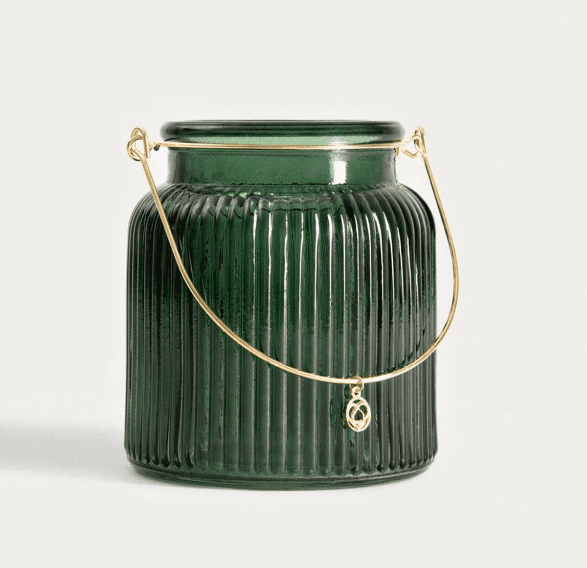 Lucerna | FIG | rýhovaná zelená | 10x11 cm | 752988