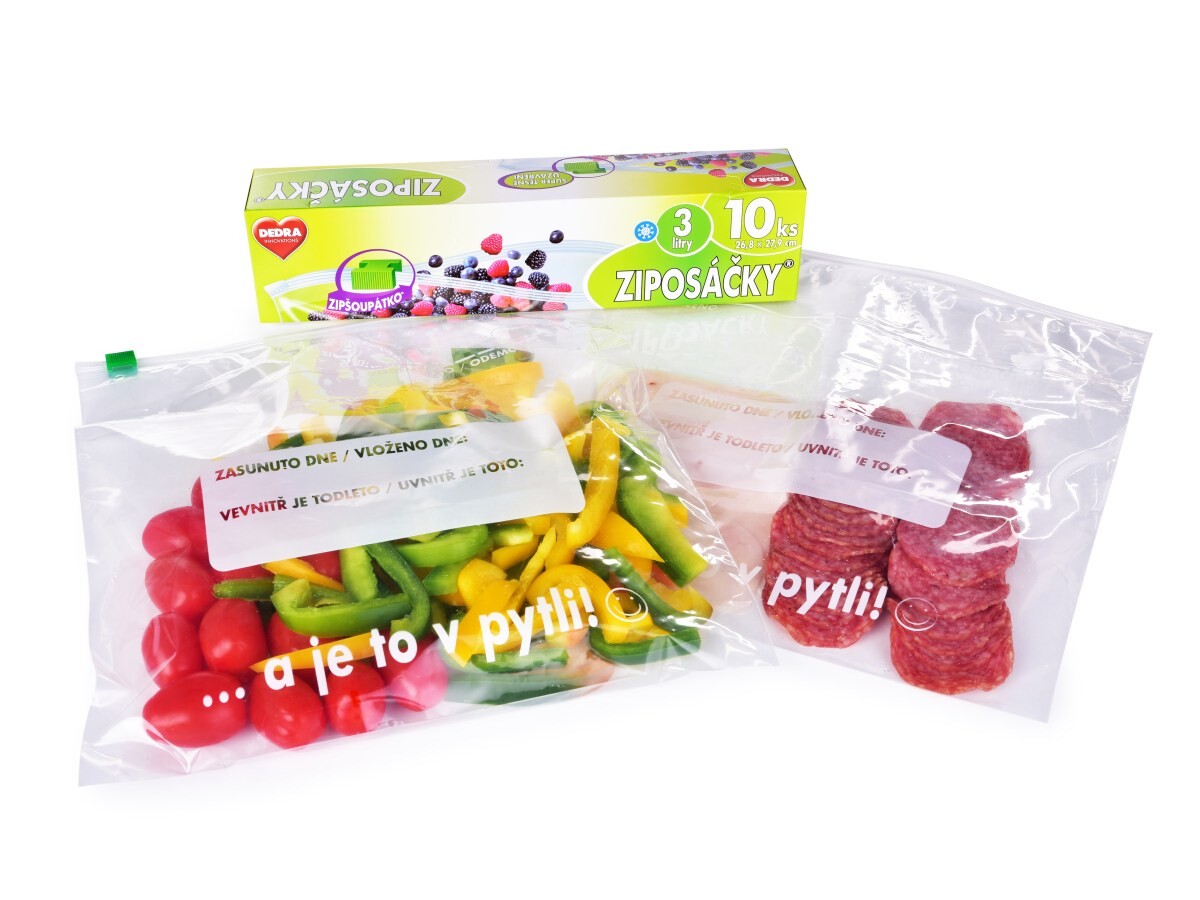 ZIPOSÁČKY® | 10 ks | potravinové sáčky se zipem 3 L