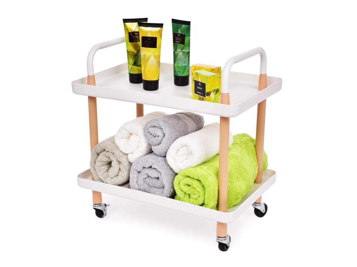 TROLLEY | pojízdný vozík 2patrový | multifunkční regál na kolečkách