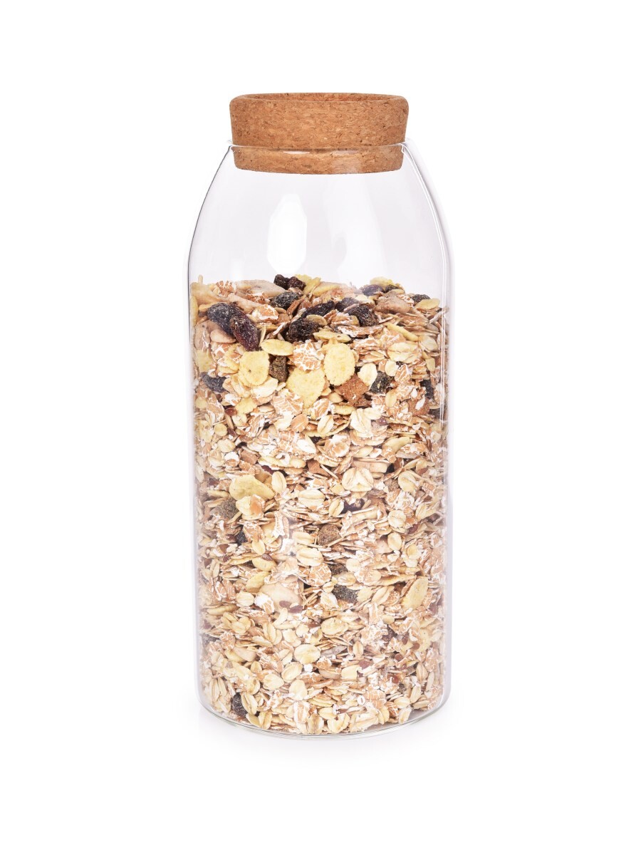 BOROSIL | 1150 ml | skleněná dóza na potraviny s korkovým víkem