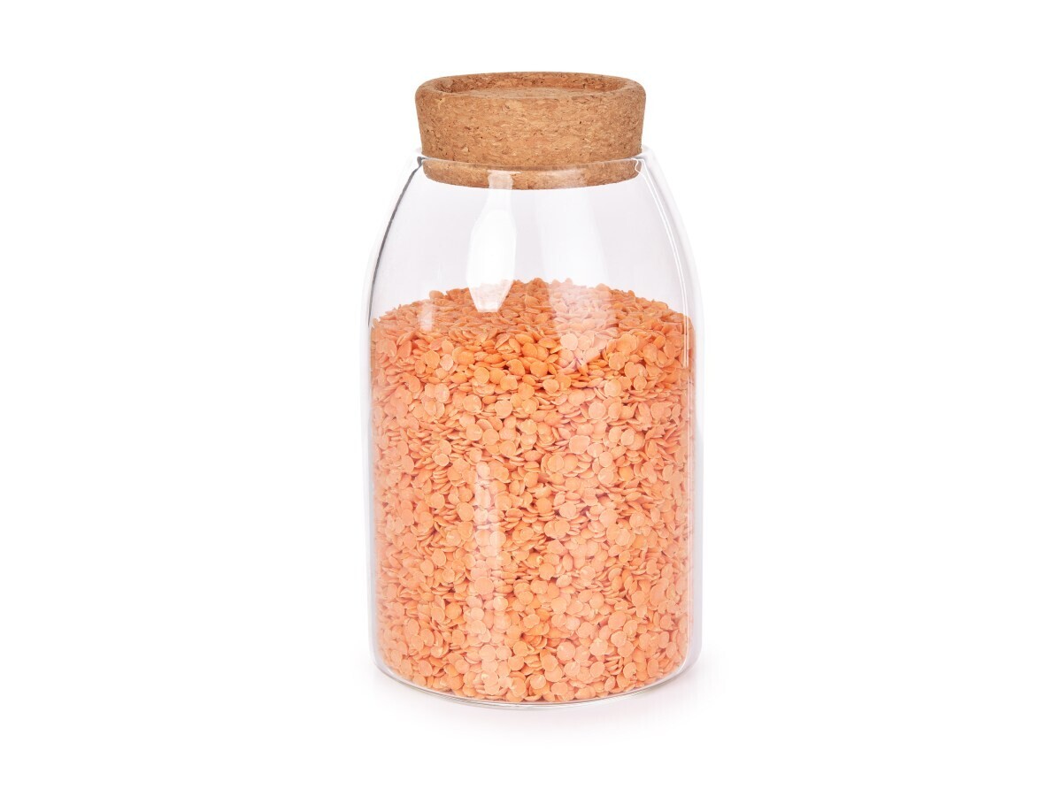 BOROSIL | 800 ml | skleněná dóza s korkovým víkem