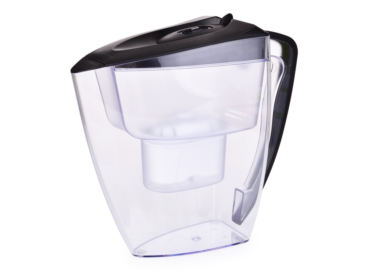 SYSTEMAT AQUA | XL filtrační konvice 3,5 L + 1 vodní filtr ZDARMA | čistá a chutná voda bez chlóru | černá