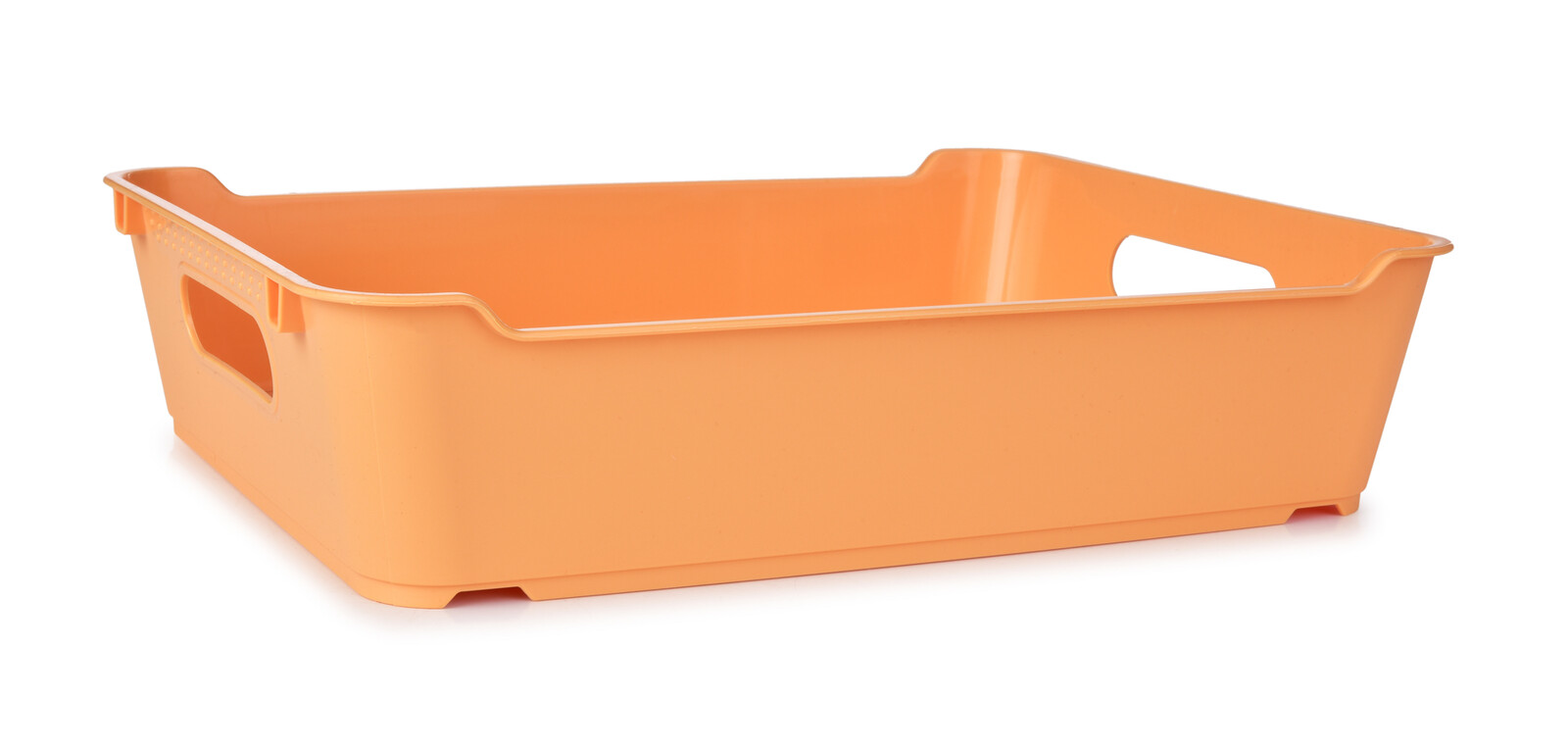 PRAKTIK | plastový tác/podnos s úchyty po stranách | 28 cm meruňkový