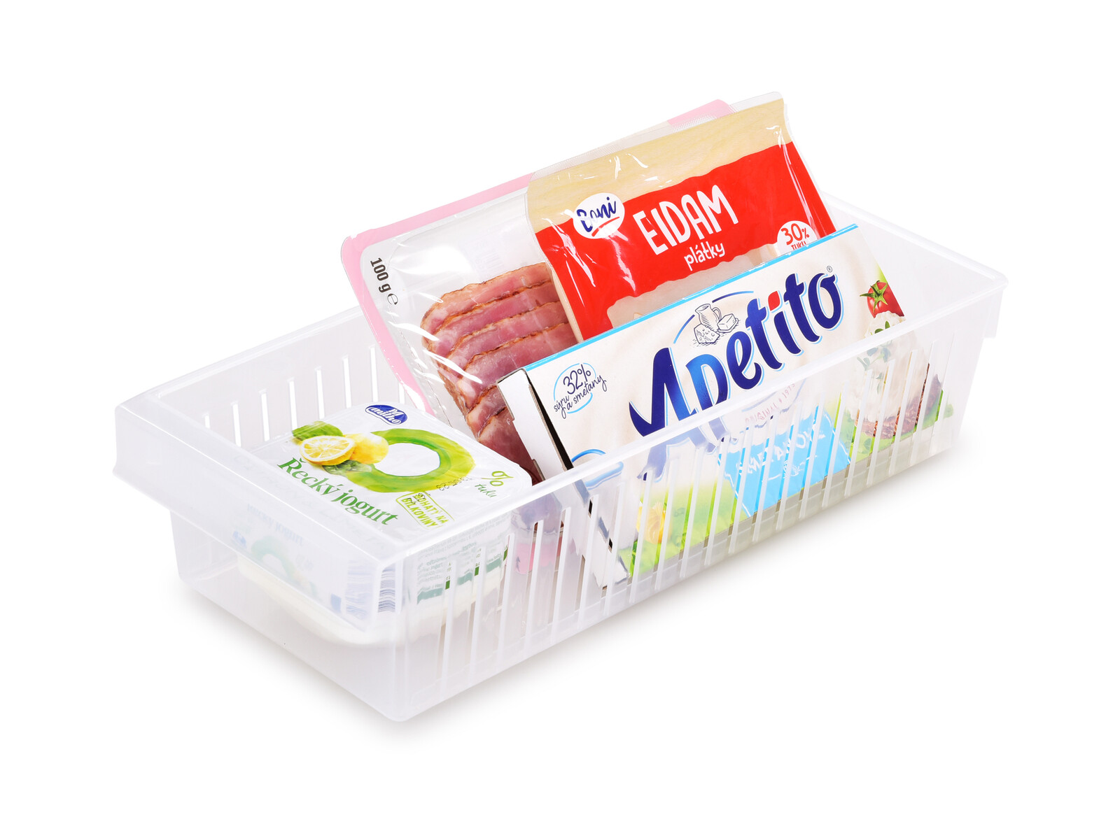 FRIGO | organizér do lednice | šířka 13 cm | transparentní úložný box