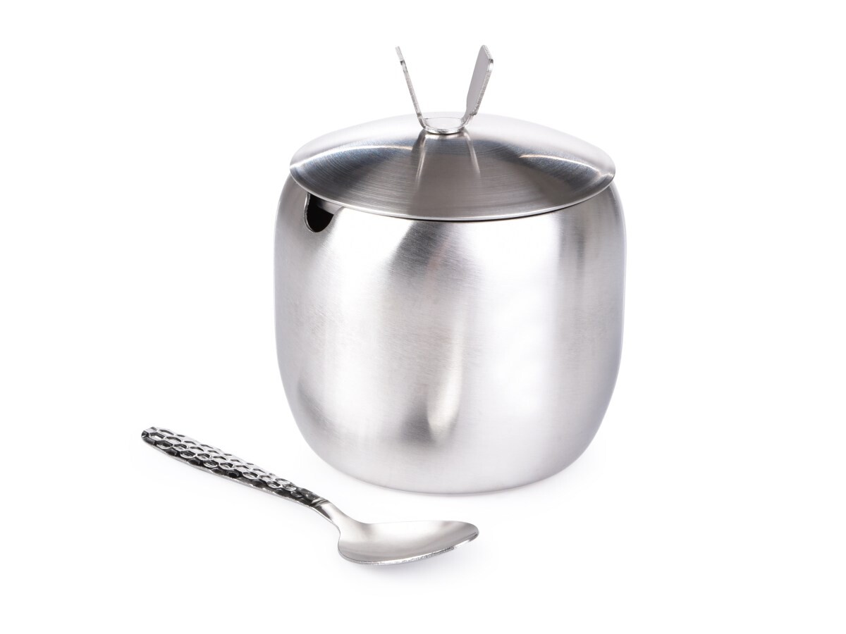 GOURMET | nerezová cukřenka 300 ml se lžičkou a víčkem