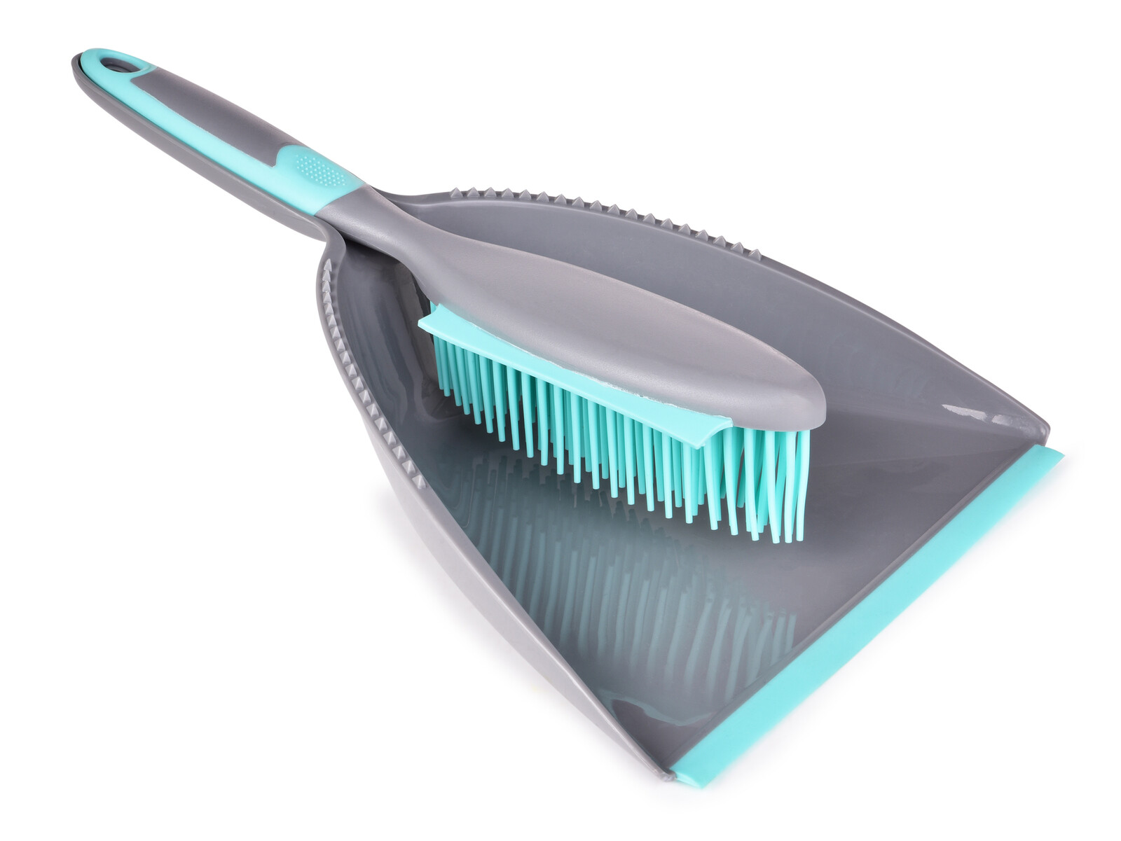 GoEco® | Smetáček a lopatka se silikonovými štětinami | 34 cm | dlouhá životnost & snadná údržba | mintový