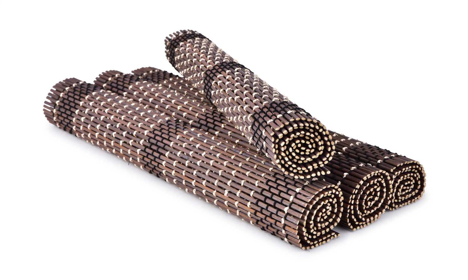 GoEco® | bambusové prostírání 4 ks | 44 × 30 cm | přírodní podložky na stůl čokoládové