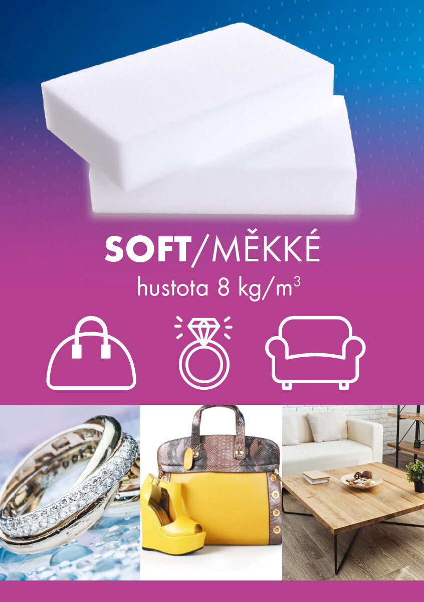 NANOX® | 2 ks měkké nanohoubičky SOFT na úklid | šetrné čištění bez chemie