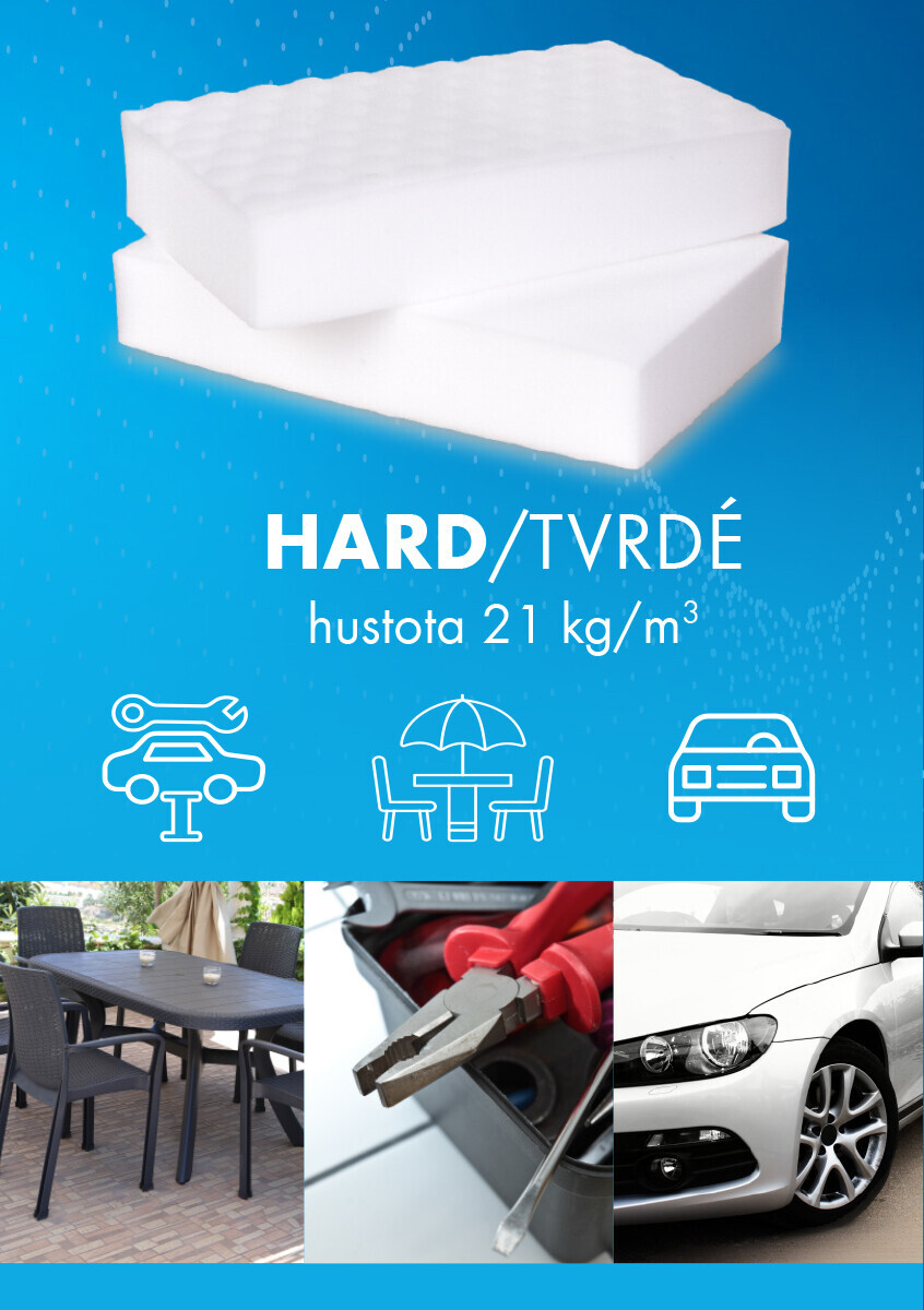 NANOX® | 2 ks tvrdé nanohoubičky HARD na úklid | odolné čištění bez chemie