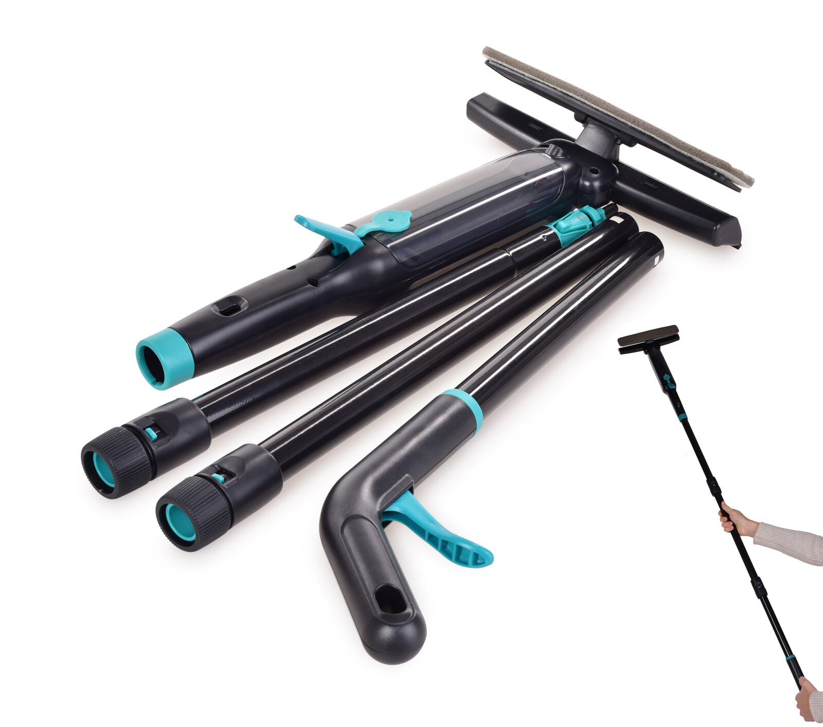 WINDOW & SOLAR | 4v1 stěrka s rozprašovačem na vysoká okna a solární panely | 150 cm