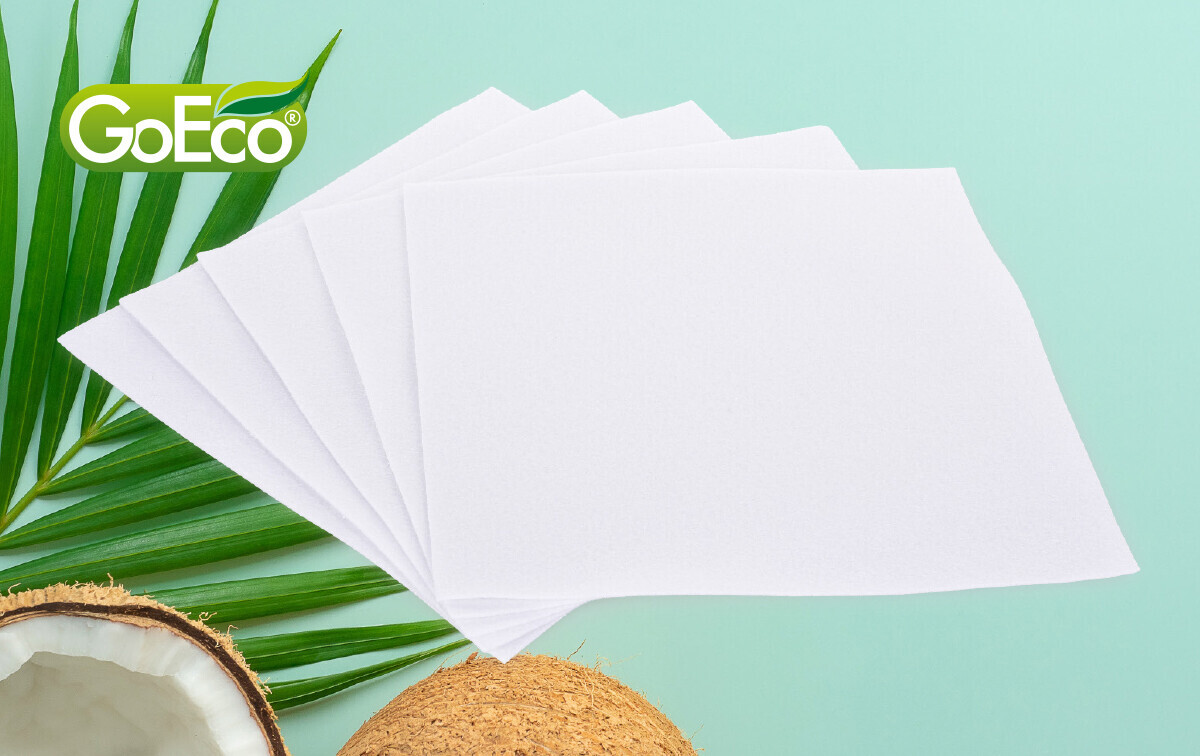 GoEco® | 5 ks XXL utěrek z kokosového vlákna na úklid a mastnotu | 30×30 cm