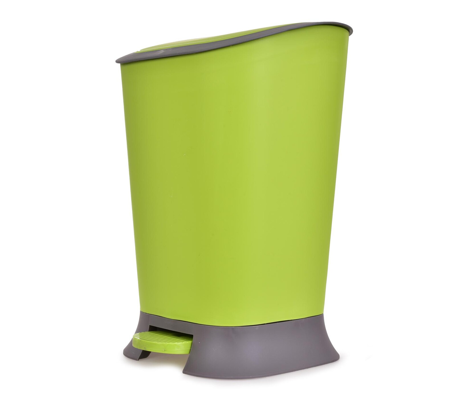 PRAKTIK | 7 L | nášlapný odpadkový koš s víkem zelený