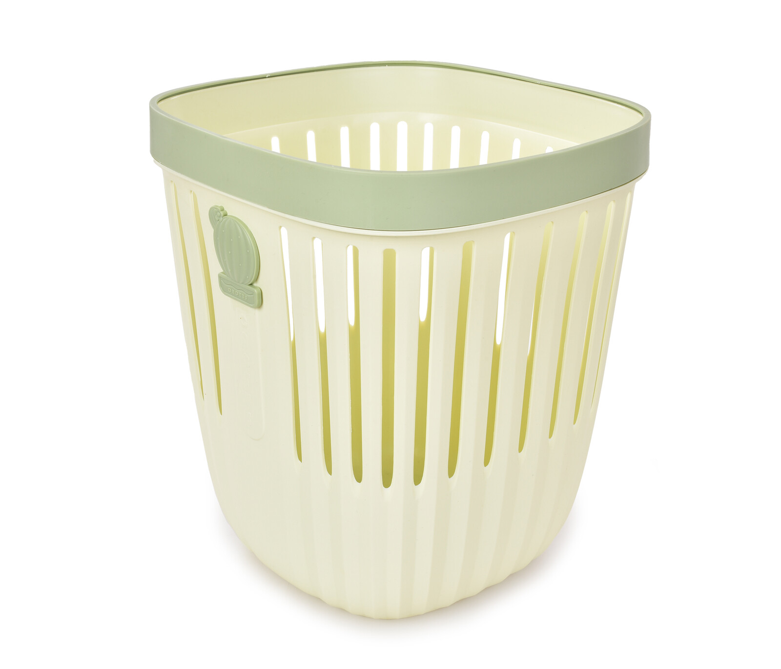 CACTUS | 12 L | elegantní odpadkový koš bez víka s odnímatelným rámečkem zelený