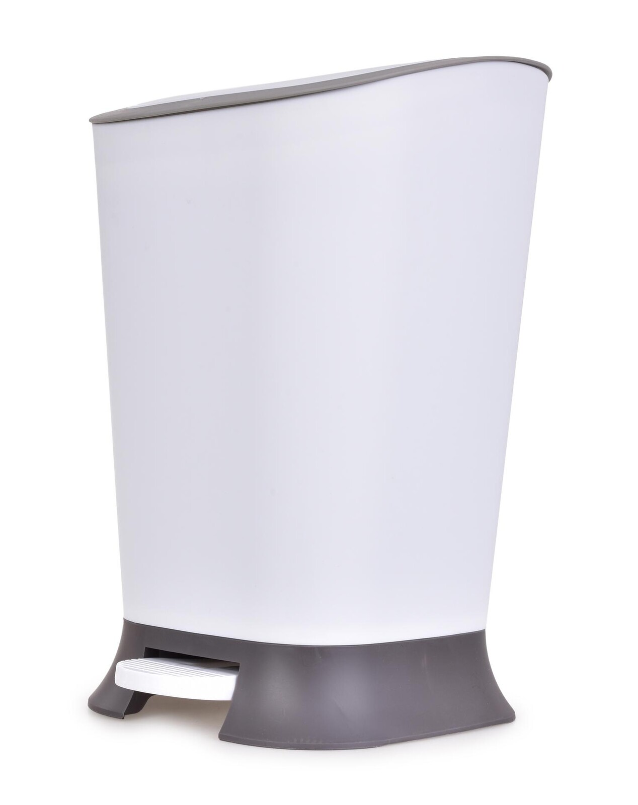 PRAKTIK | 11 L | nášlapný odpadkový koš s víkem bílý