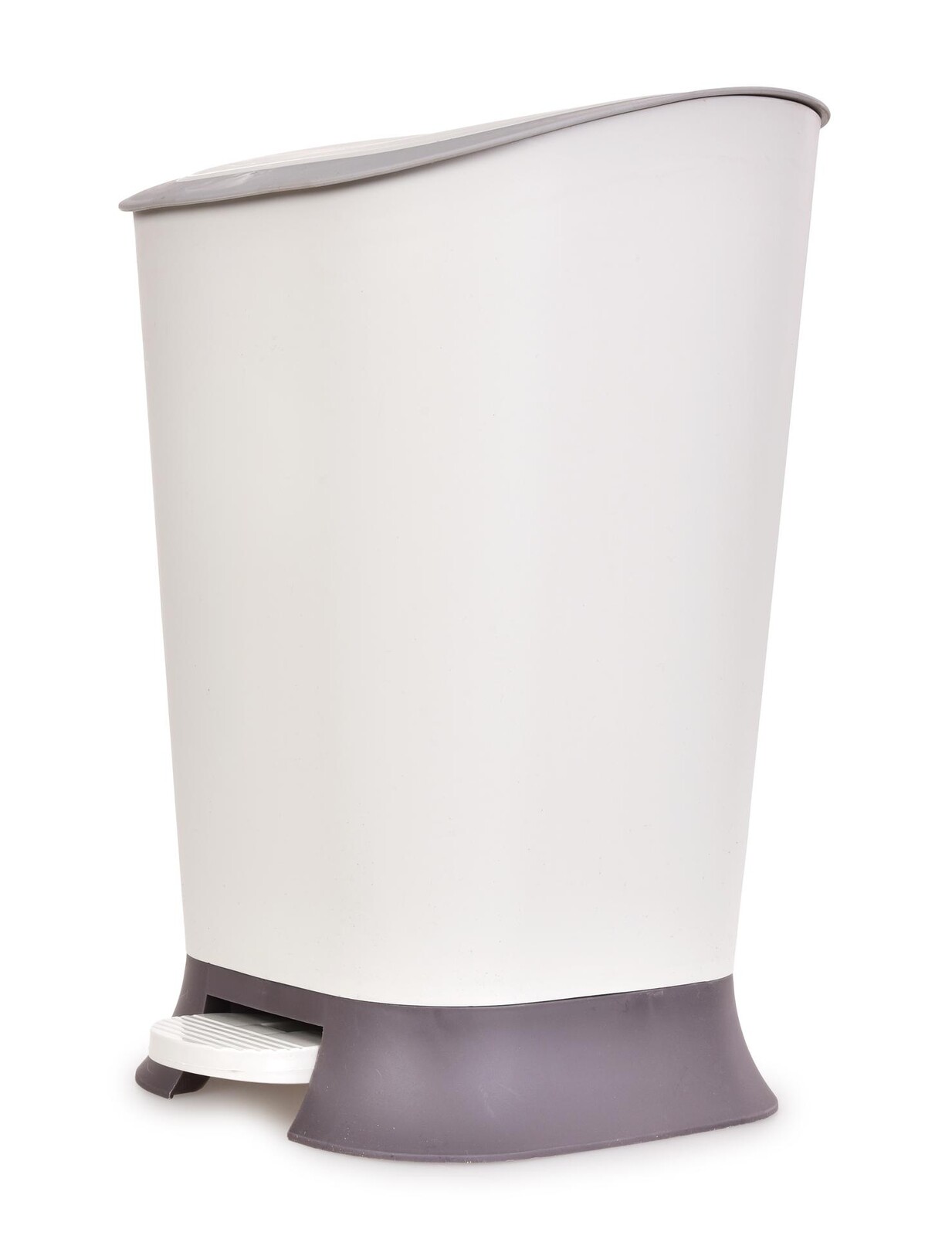 PRAKTIK | 7 L | nášlapný odpadkový koš s víkem šedý