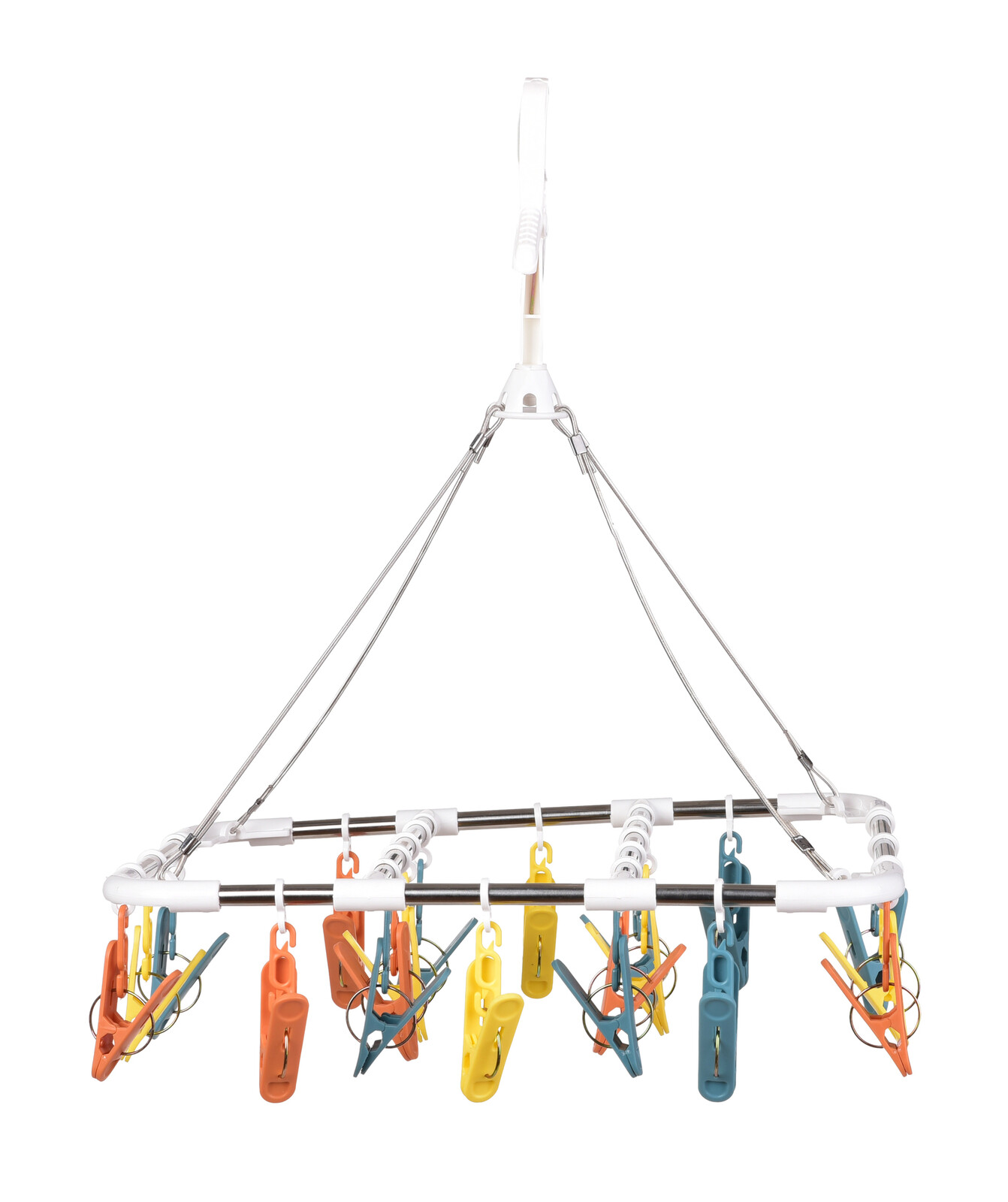 KOLÍČKOVNÍK | otočný obdélníkový kolotoč s 20 barevnými kolíčky na prádlo