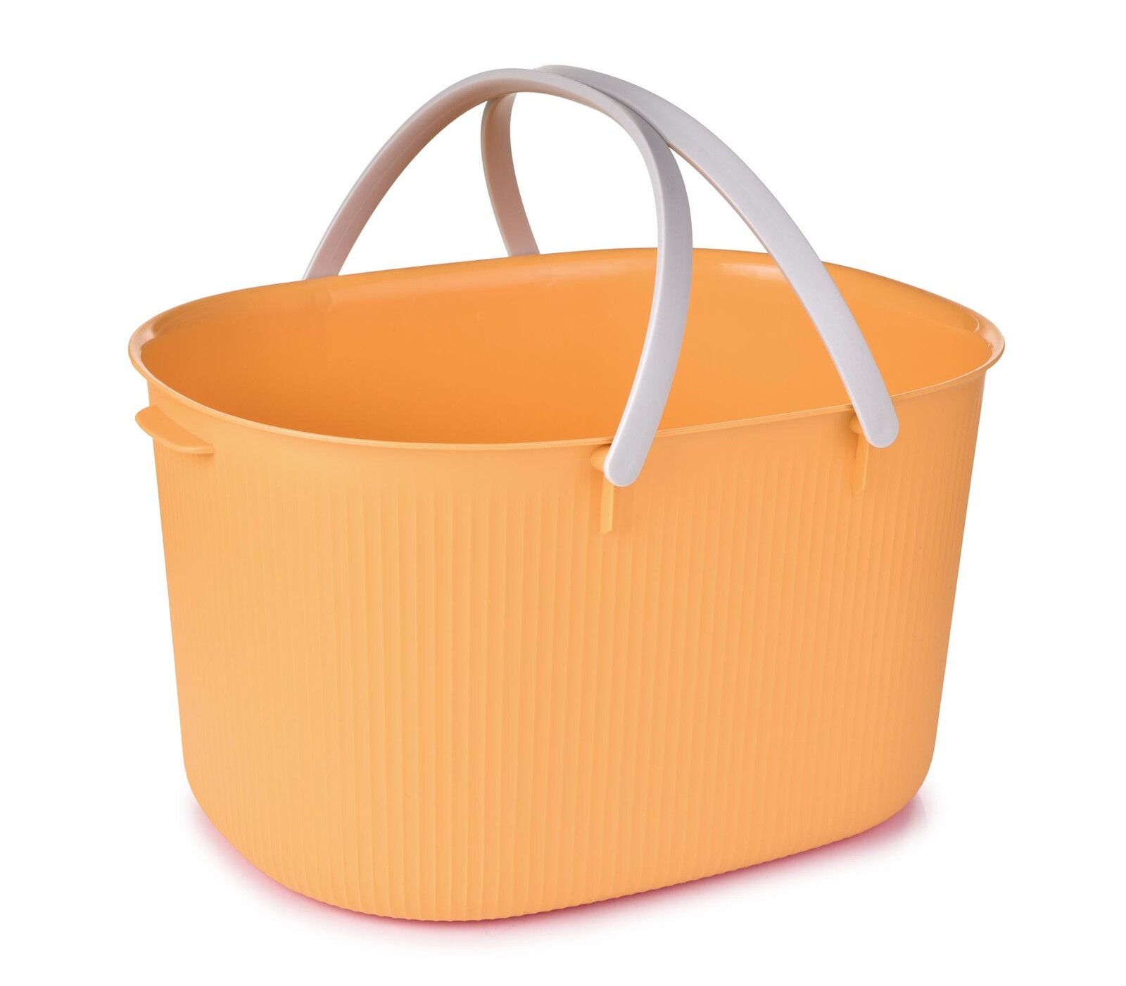 PRAKTIK | 17 L oválný plastový kbelík se dvěma madly na přenášení | meruňkový