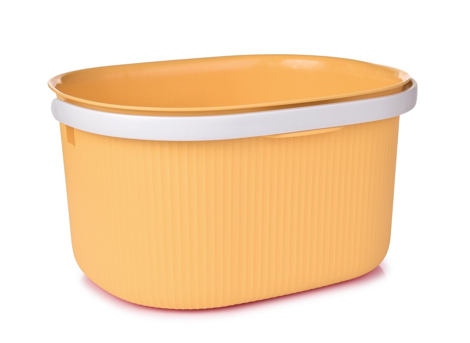 PRAKTIK | 6 L oválný plastový kbelík s madlem na přenášení | meruňkový