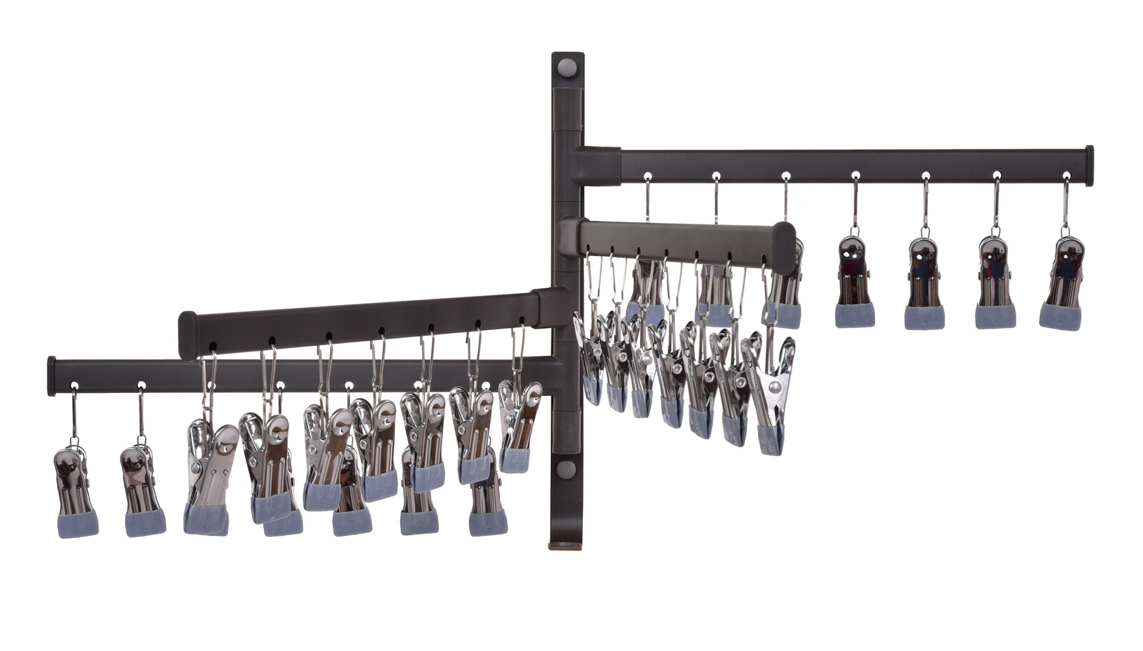 Čtyřramenný KOLÍČKOVNÍK | věšák s 28 kolíčky