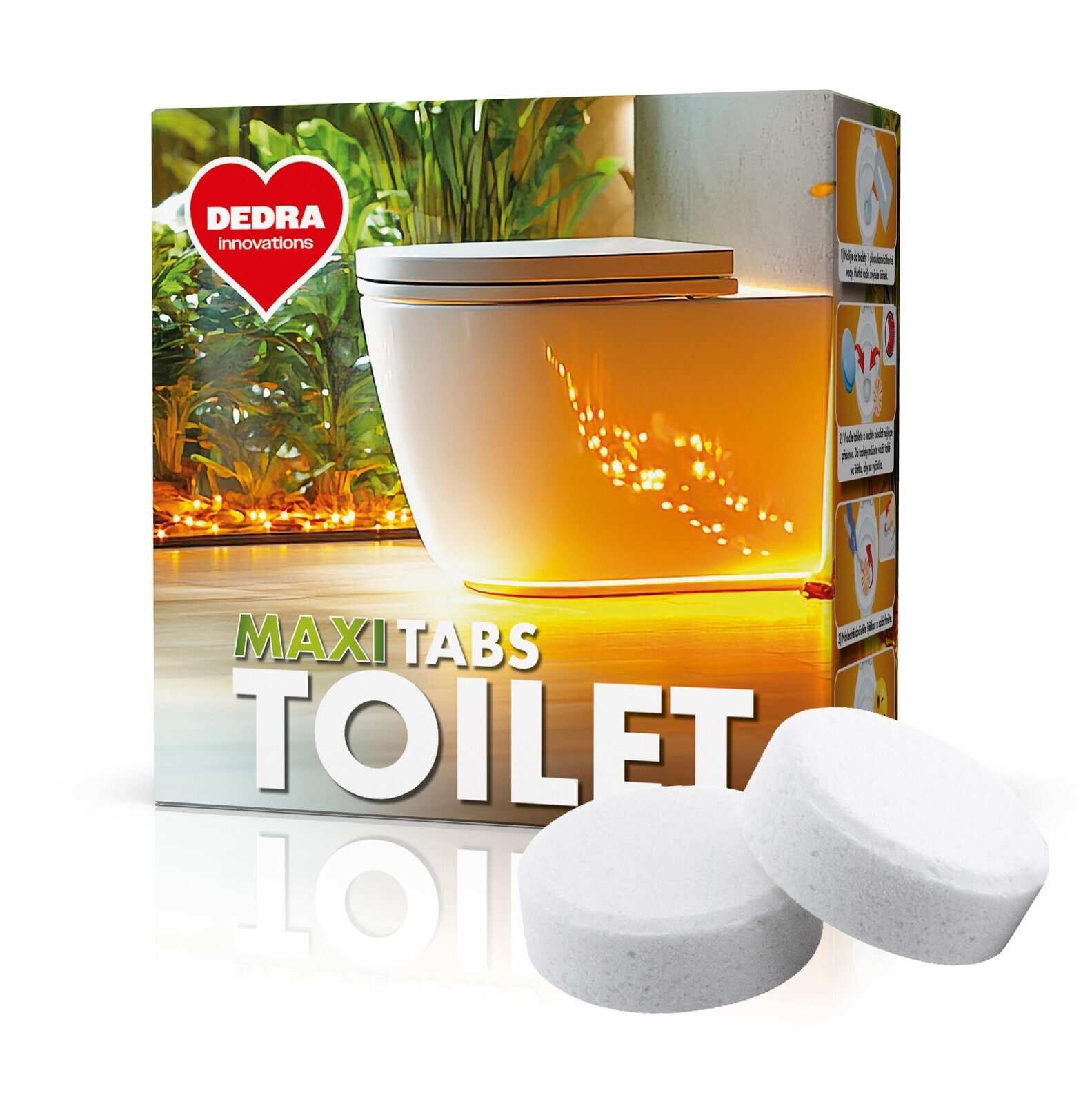 MAXI TABS TOILET | EKO samočisticí tablety do WC, odtoku & odpadu | 2 ks
