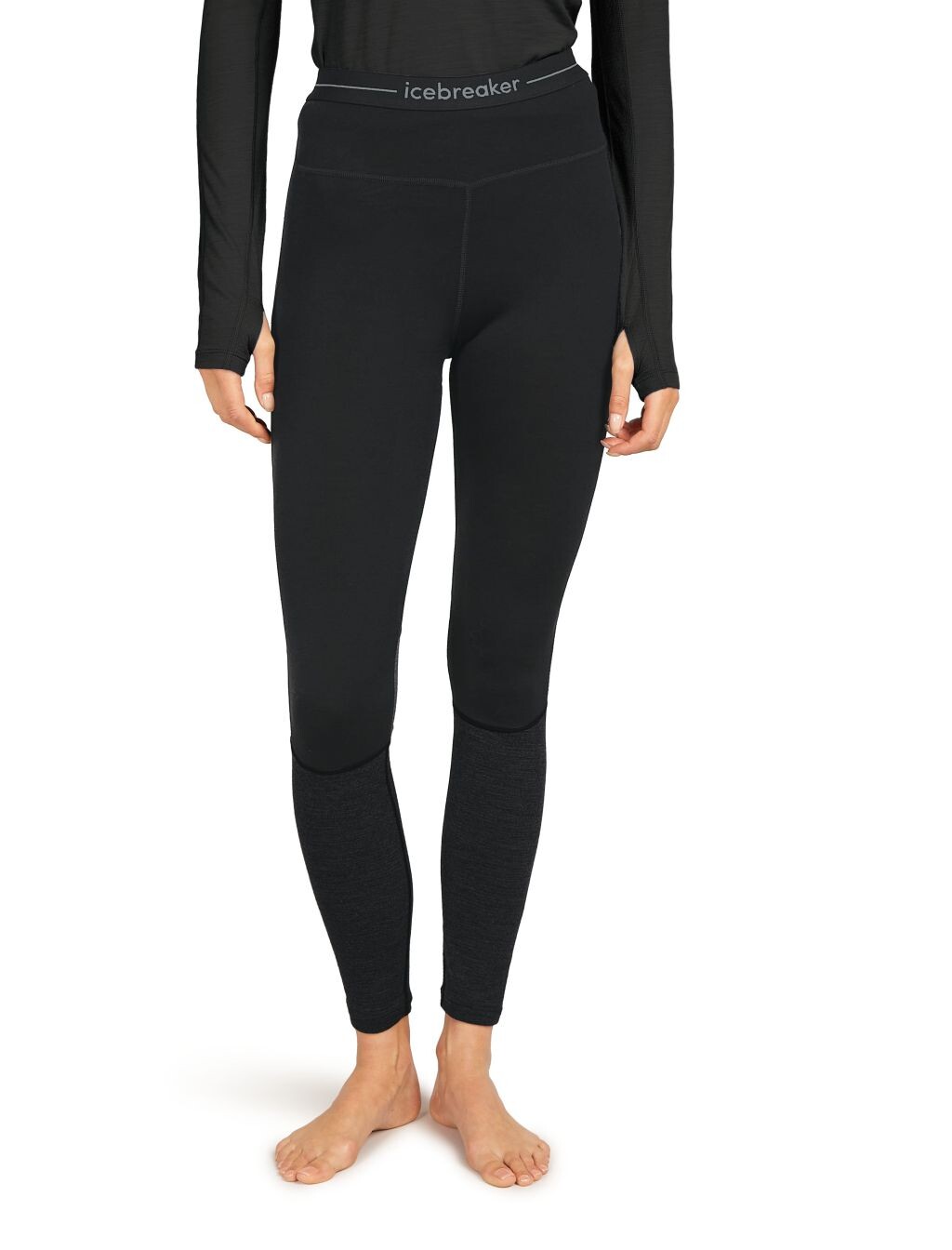 ICEBREAKER W ZoneKnit 200 Leggings, Black velikost: L