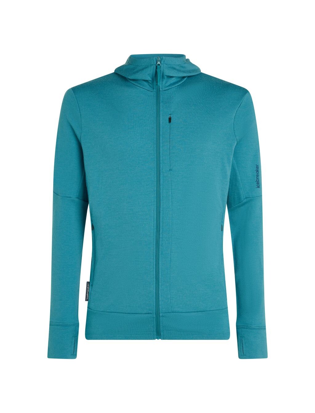 ICEBREAKER Mens 260 Quantum IV LS Zip Hood, Topaz velikost: XXL